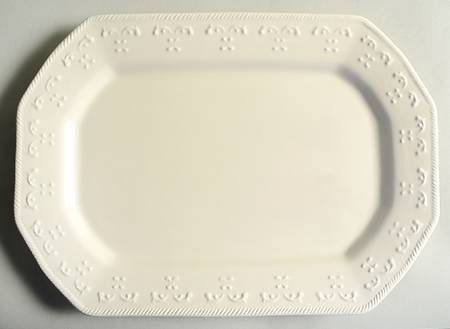 Ivory Scroll 14" Oval Serving Platter by Better Homes and Gardens