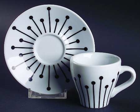 BDM3 Flat Demitasse Cup & Saucer Set