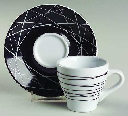 BDM3 Flat Demitasse Cup & Saucer Set