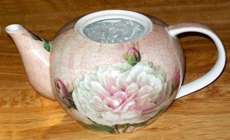 Antique Rose Teapot No Lid