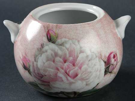 Antique Rose Sugar Bowl No Lid