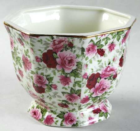 Victorian Rose Chintz Cachepot