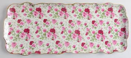 Victorian Rose Chintz 15" Rectangular Tray