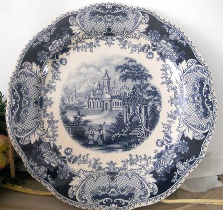 Blue Toile Salad Plate