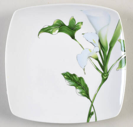 White Lily Salad Plate