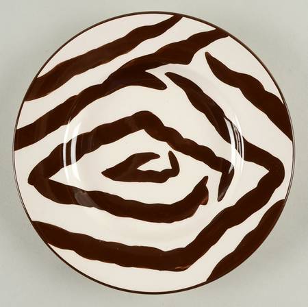 Zebra Brown Salad/Dessert Plate