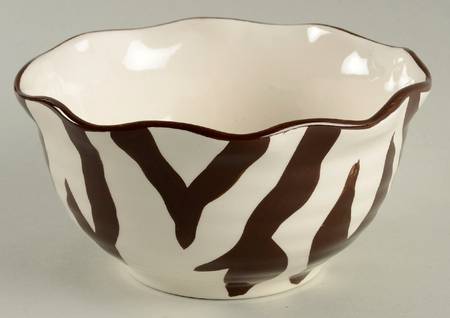 Zebra Brown Soup/Cereal Bowl
