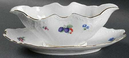 Genori Fruit Gravy Boat with Attached Underplate