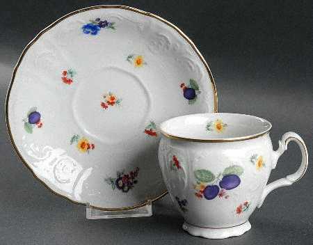 Genori Fruit Footed Cup & Saucer Set