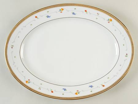 Petite Fleur 14" Oval Serving Platter