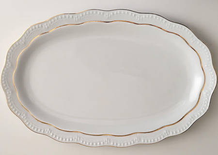 Versaille Gold Trim 13" Oval Serving Platter