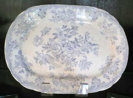 Asiatic Pheasant Blue 14" Oval Serving Platter