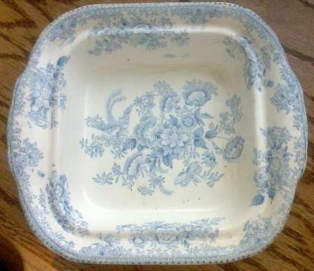 Asiatic Pheasant Blue Square Butter No Lid