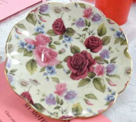Summer Rose Chintz Saucer