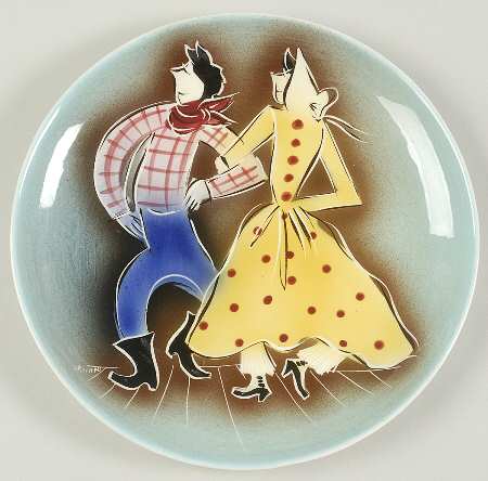 Square Dancers Dinner Plate