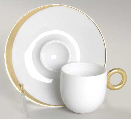 Salsa Or (Gold) Espresso Cup and Saucer Set