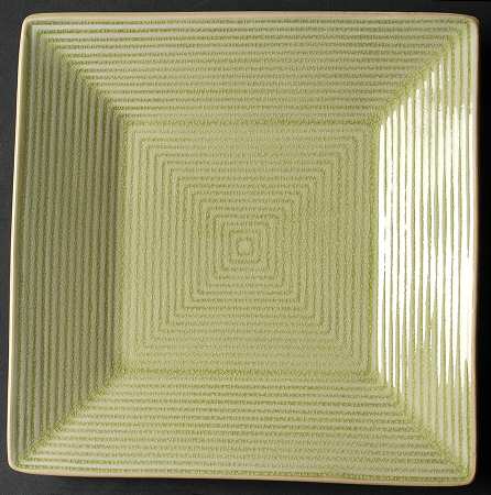 Square Lines Lime Green Salad Plate