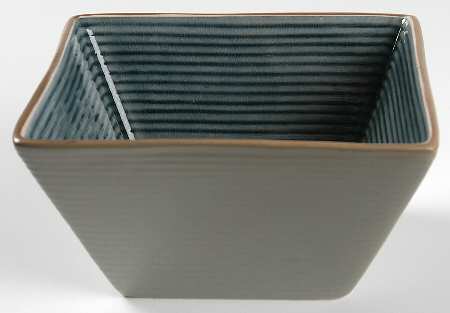 Square Lines Denim Blue Soup/Cereal Bowl