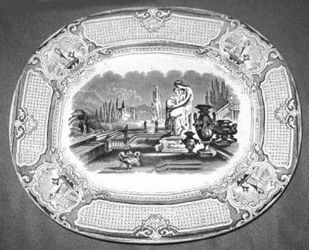 Corrella Brown 16" Oval Serving Platter