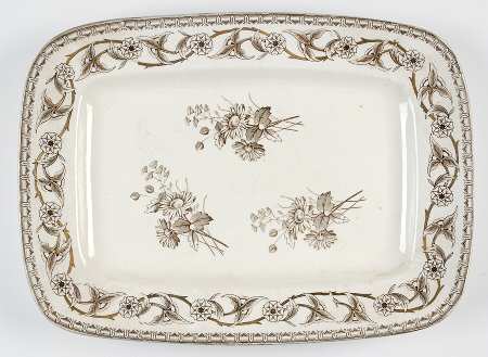 Yosemite Brown (Gold Trim) 16" Rectangular Serving Platter