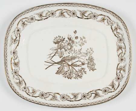 Yosemite Brown (Gold Trim) Underplate for Rectangular Tureen