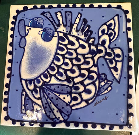 Blue Delft Tea Tile