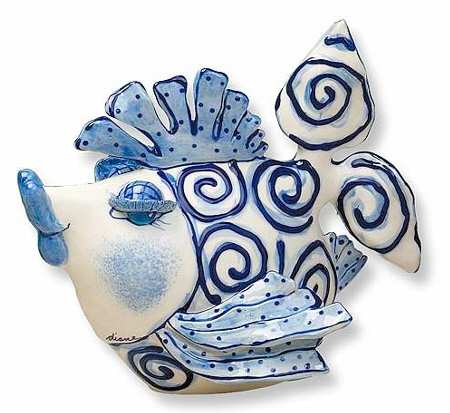Blue Delft Fish Figurine