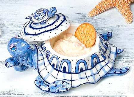 Blue Delft Figural Covered Box