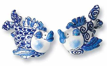 Blue Delft Figural Salt & Pepper Set