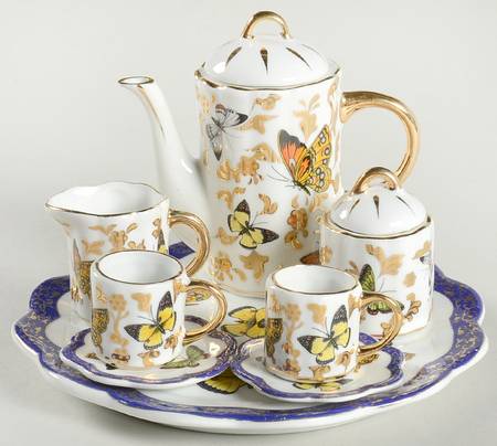 Butterfly Collection 10 Piece Toy Tea Set