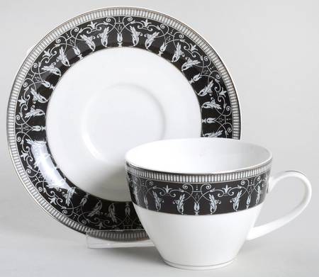 Holland Platinum Flat Cup & Saucer Set