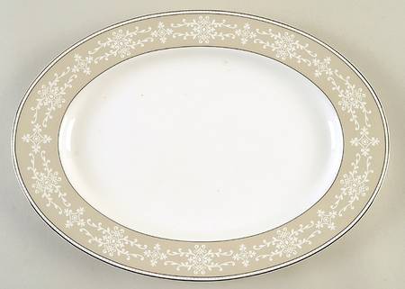 Satinwood 13" Oval Serving Platter