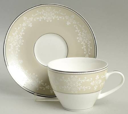 Satinwood Footed Cup & Saucer Set