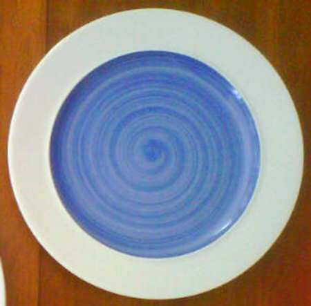 BVX4 Blue Salad Plate