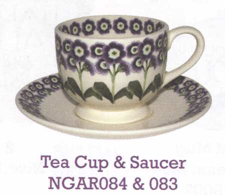 Auricula Footed Cup & Saucer Set