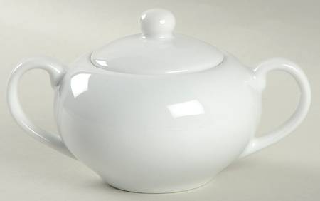 Everyday White (Porcelian) Sugar Bowl & Lid