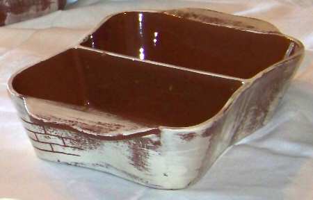 Brick Rectangular Divided Vegetable Bowl