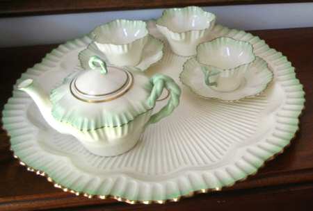 Hexagon-Green Round Tray