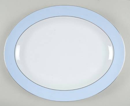 Dune Blue 15" Oval Serving Platter