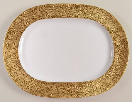 Ecume Gold 12" Oval Serving Platter