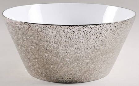 Ecume Silver 11" Large Salad Serving Bowl