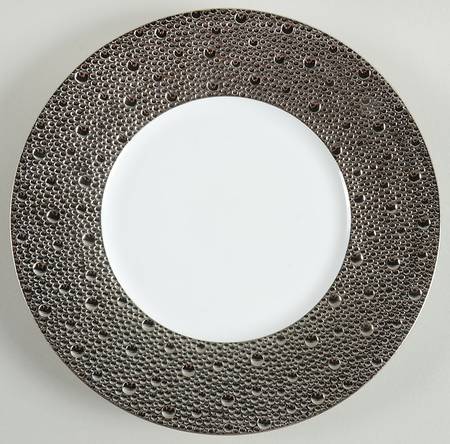 Ecume Silver Salad Plate by Bernardaud