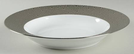 Ecume Silver Large Rim Soup Bowl