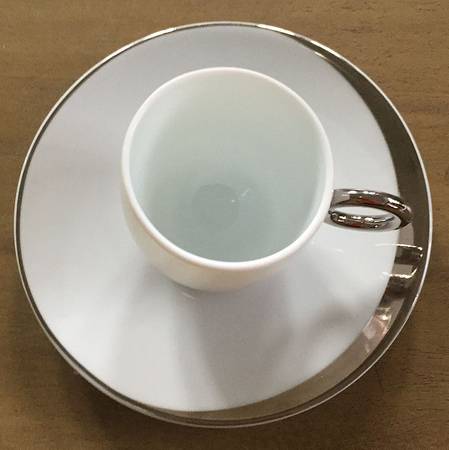 Salsa Platine (Platinum) Espresso Cup and Saucer Set