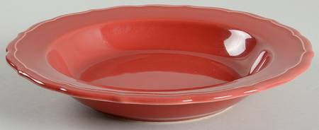Louisa Red Large Rim Soup Bowl