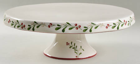 Mistletoe 12" Diameter Pedestal Cake Stand