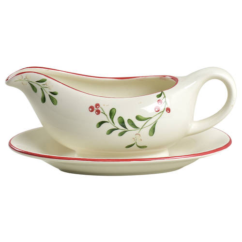 Mistletoe Gravy Boat & Underplate