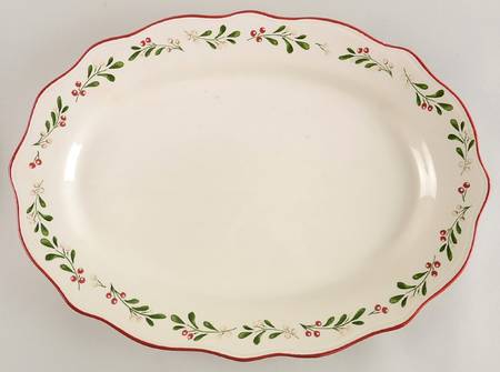 Mistletoe 19" Oval Serving Platter