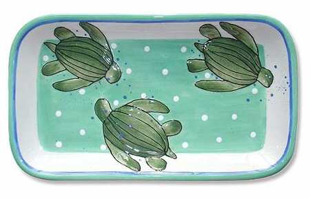 Leather Back 9" Rectangular Plate