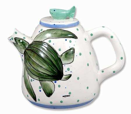 Leather Back Teapot & Lid
